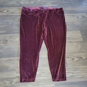 Legacy Burgundy Velvet Pants Size 3X